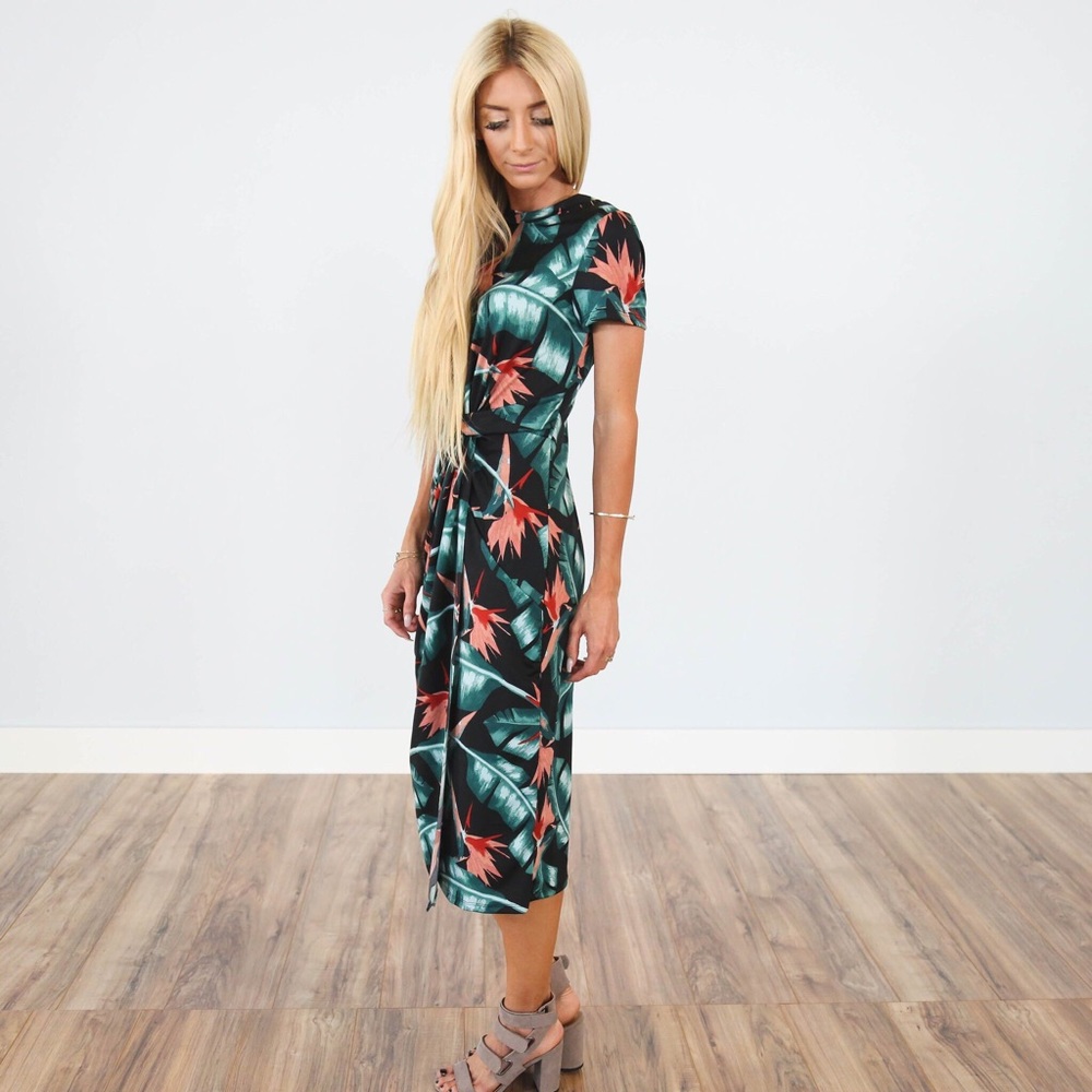 Tropical Midi Dress
